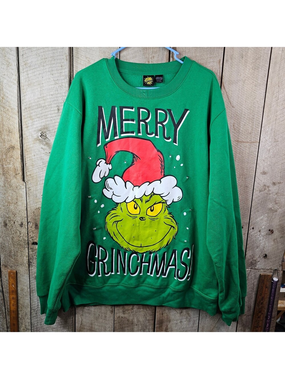 The Grinch Merry Grinchmas Christmas Holiday Crew Neck Sweatshirt Unisex XL